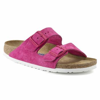 Dámské Arizona Birkenstock Soft Footbed Semišové Læder Fialové | CZ 90QMA